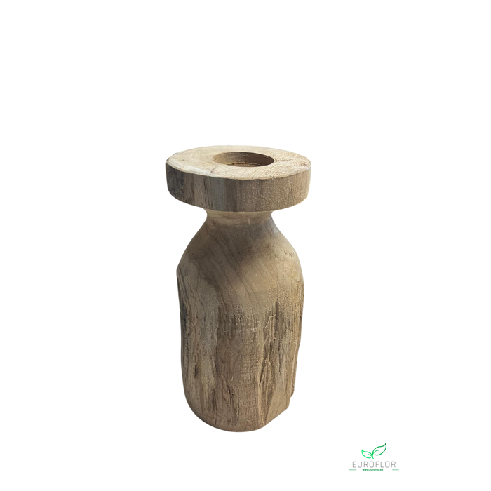 <h4>CANDLEHOLDER TEAK HIAS H25D12 NATURAL</h4>