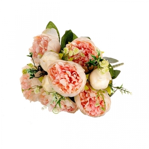 Kunstbloemen Paeonia bouquet 41cm