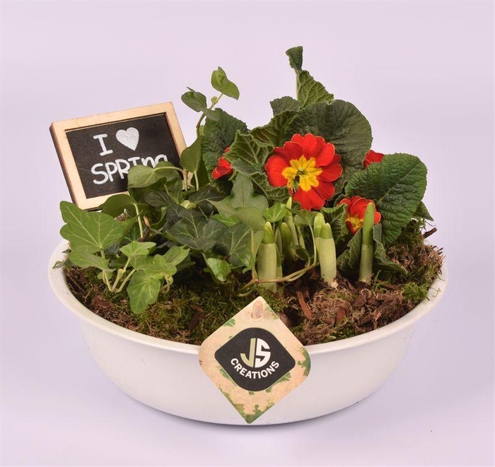 <h4>Zink schaal wit 22cm</h4>