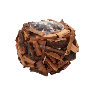 Nature Planter Driftwood Pot Natural 25x16cm