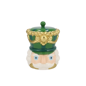 Candy Nutcracker Green Jar 14x14x20cm