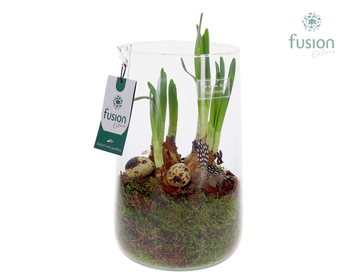 <h4>Green Bottle Deline Large met Pasen arrangement</h4>