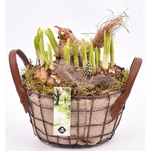 Gaasmand met jute 21x15.5cm