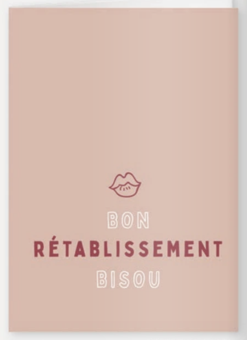 <h4>Bon rétablissement bisou (1126045F)</h4>