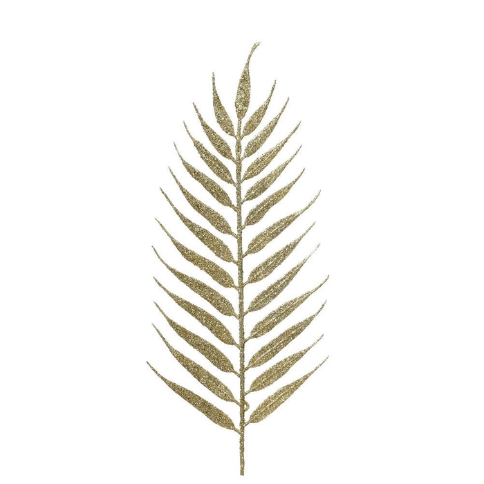 <h4>Christmas Deco leaf glitter 42cm x4</h4>