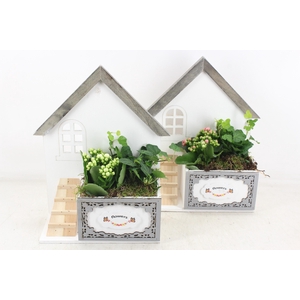 arr2 TD - Wit huis met trap - roze/wit