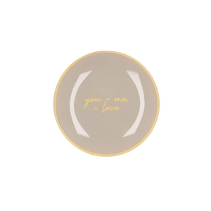 Plate Round You + Me = Love 18x18x2cm Nm