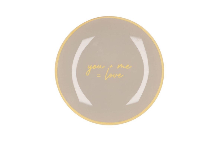 <h4>Plate Round You + Me = Love 18x18x2cm</h4>