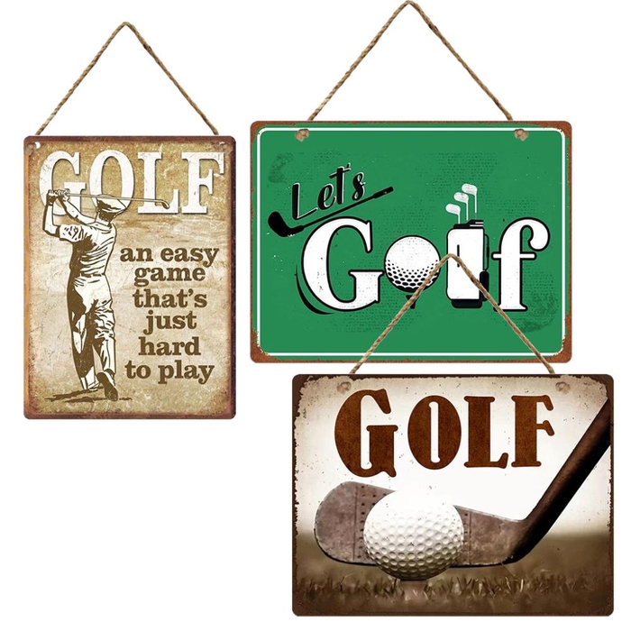 Wall Hanger Metal Golf 30x40cm