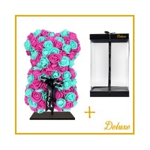 arr3 Deco beer 25cm - Summer donker roze turquoise