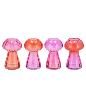 Nova Fuchsia Vase Mushroom Structure Tricolor 11x11x18cm