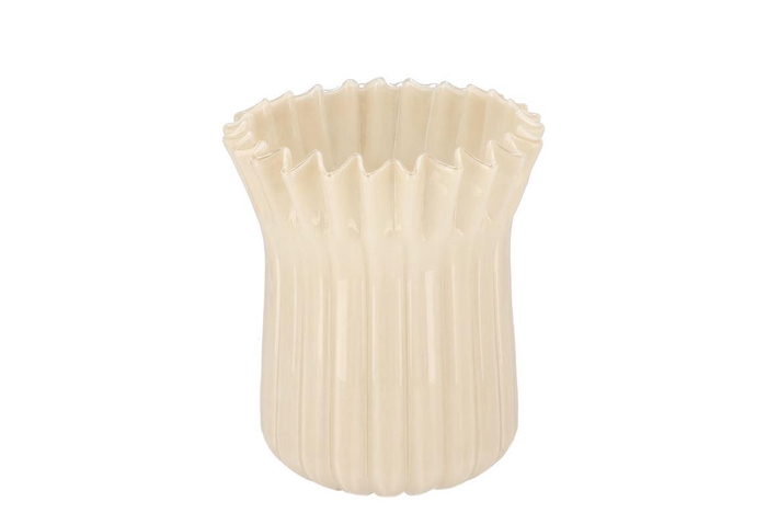 <h4>Imke Offwhite Vase Milky 18x18x23cm</h4>