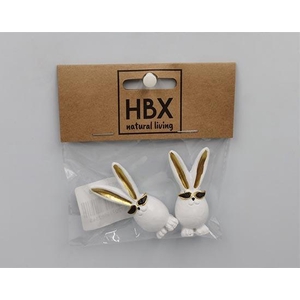 Bunny With Sunglass 2 Pcs L10W11H2