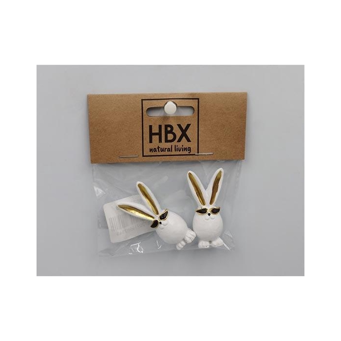 <h4>Bunny With Sunglass 2 Pcs L10W11H2</h4>