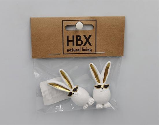 Bunny With Sunglass 2 Pcs L10W11H2