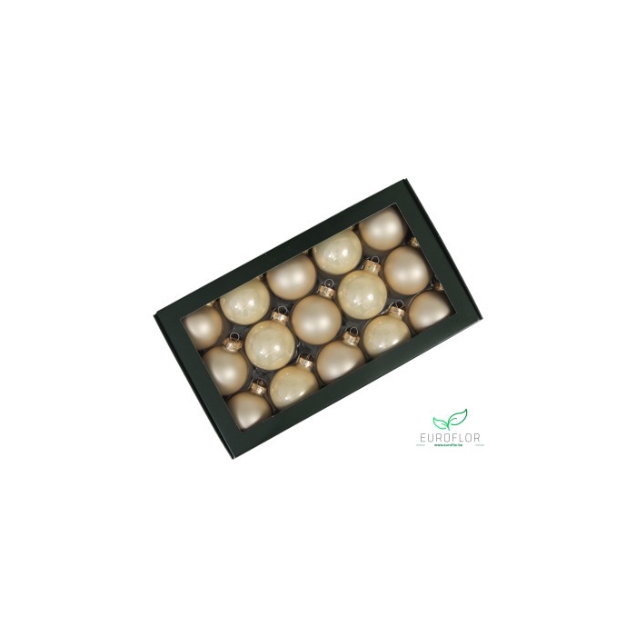 <h4>KERSTBAL GLASS 57MM 30PCS CHAMPAGNE COMBI</h4>