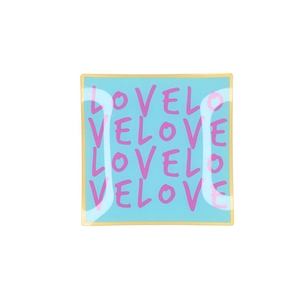 Plate Square Love Love Love 18x18x2cm Nm