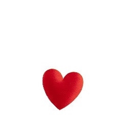 Wedding Deco heart satin 25mm x24