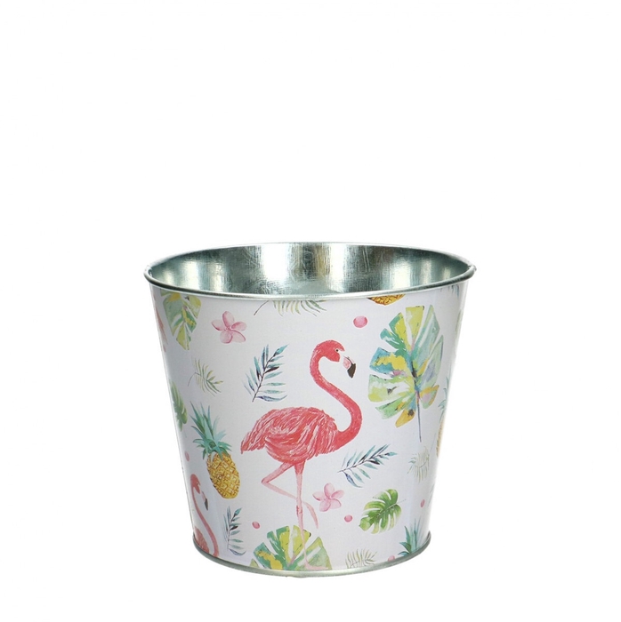 <h4>Zink Pot Flamingo d12.5*11cm</h4>