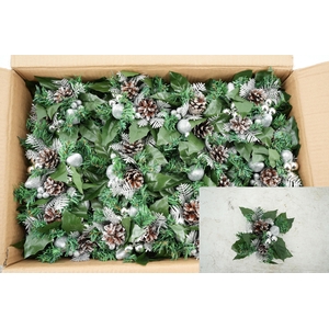 Wreath christmas ring Ø6cm silver R2