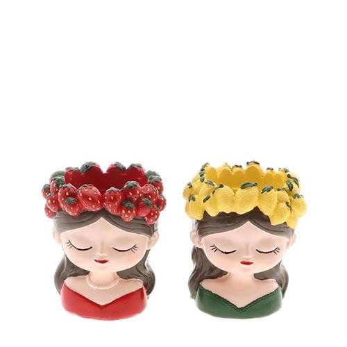 <h4>Ceramics Woman fruit pot  8*7*10cm</h4>