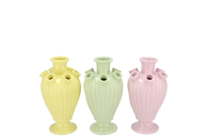 <h4>Utrecht Dreamy Pastel Mix Vase Tulip Ass 10x10x19cm</h4>