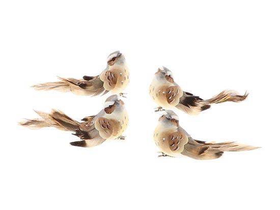Birds On Clip 4Pcs L12W9H9