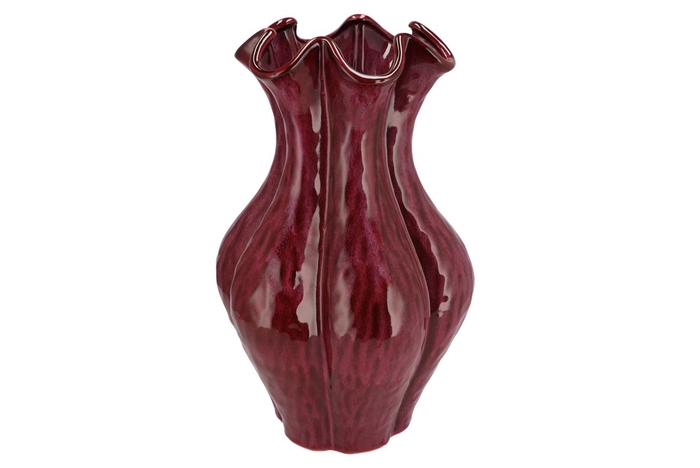 Inga Driss Purple Vase Active Glaze 27x27x44cm