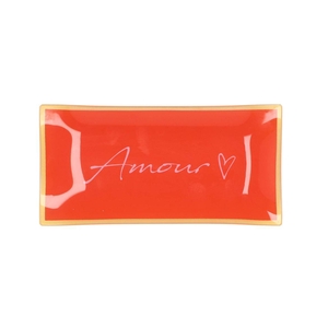 Plate Rectangle Amour 20x10x2cm