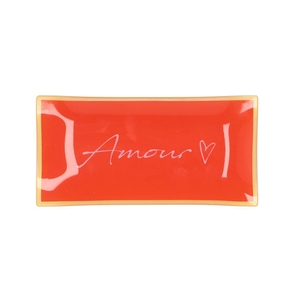 Plate Rectangle Amour 20x10x2cm
