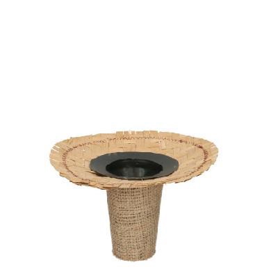 Boekethouder Jute bamboe d20*12cm