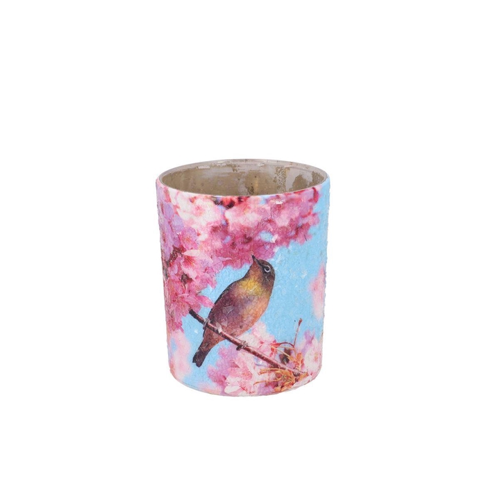 <h4>April Bird Blue T-light 8x9x9cm</h4>