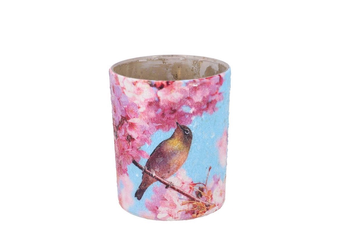 <h4>April Bird Blue T-light 8x9x9cm</h4>