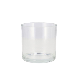 Glass Pot Cilinder Heavy 12x12x12cm