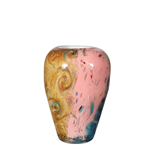 Glass Kameleon vase d13*19.5cm