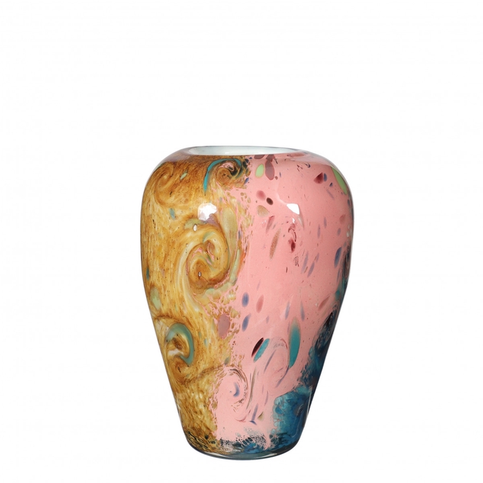 <h4>Glass Kameleon vase d13*19.5cm</h4>