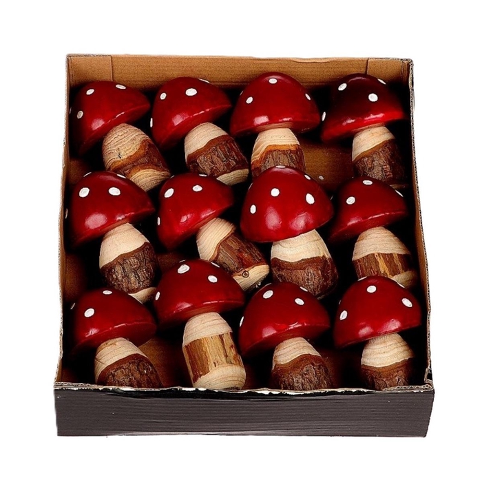 Herfst Paddenstoel Pixie d06*9cm
