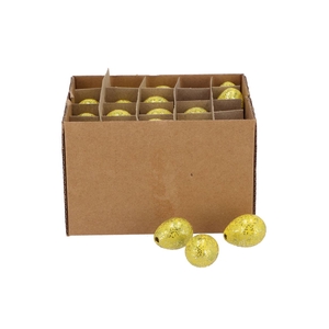 Eggs Quail Yellow Glitter P/60