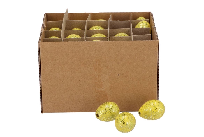 <h4>Eggs Quail Yellow Glitter P/60</h4>