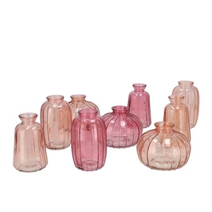 Dayah Sweets Pink Mix Glass Bottle Set 3 7x11cm