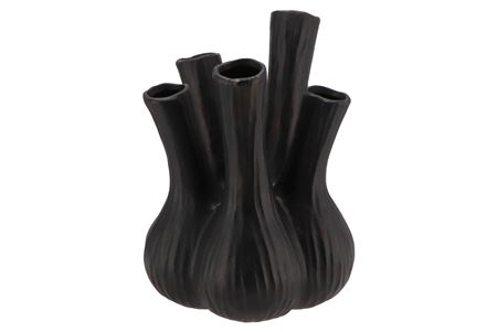<h4>Aglio Matt Black Vase 26x35cm</h4>