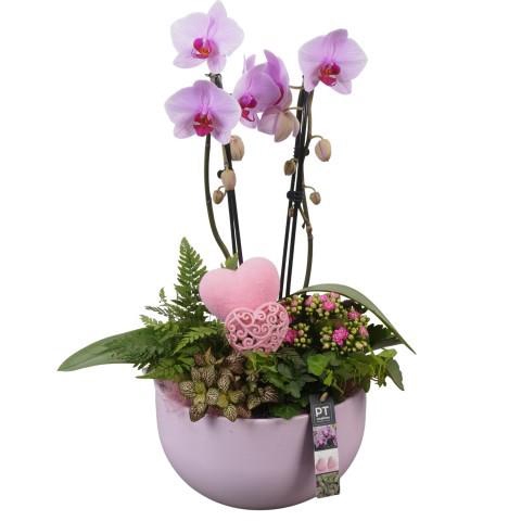 <h4>PTVMB2218 Arrangement Valentines-Mothersday in keramiek schaal</h4>