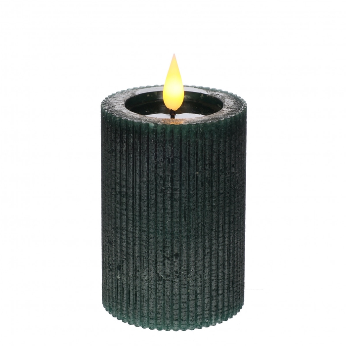 <h4>Candle LED cylind.rib d07*10cm ex.AAA</h4>