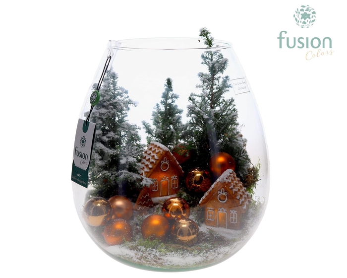 <h4>Green Bottle Abby XLarge Kerst met arrangement</h4>