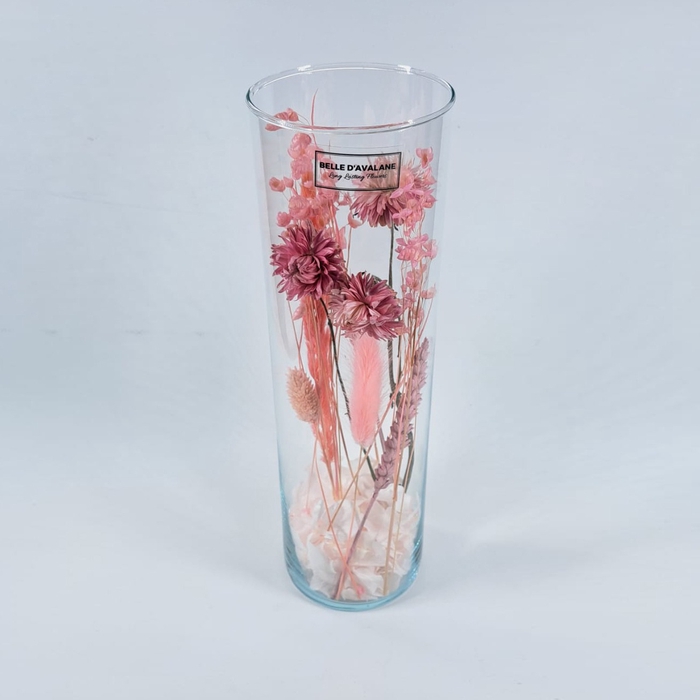 Cilinder d9x30h droog wit-roze