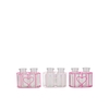 Polly Pink Mix Metal Rack 2 Glass Round Ass 13x7x8cm