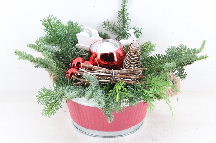 <h4>arr5 Kerst JS - Zink schaal rood touw oor</h4>