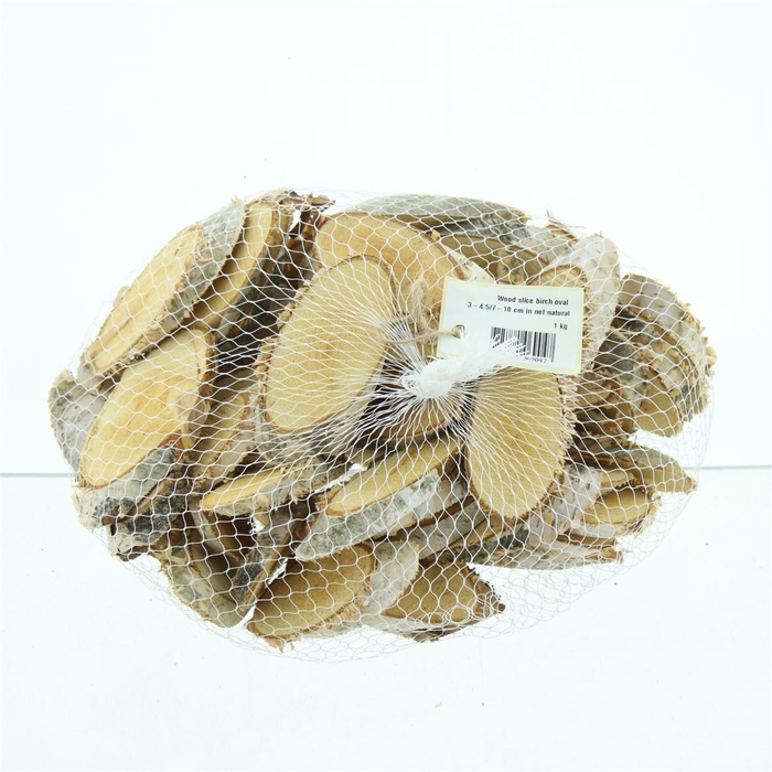 <h4>Houtschijven Berk Ovaal 3-4.5cm / 7-10cm (19st Bag</h4>