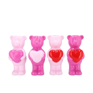 Love Sweet Fuchsia Mix Bear Heart Ass 12x14x27cm Nm