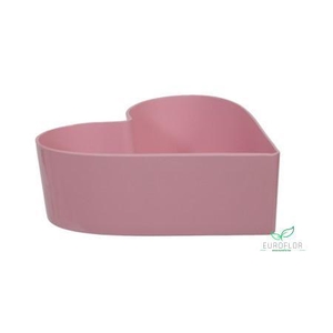 PLASTIC HEART PINK 21X19X7CM